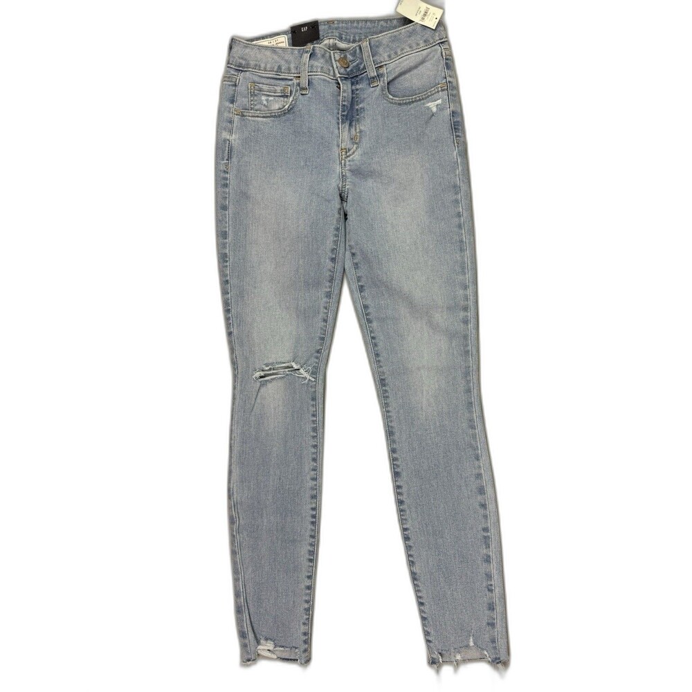 Gap Size 26 2 Short Womens Jeans Universal Jegging High Rise Stretch Light Wash